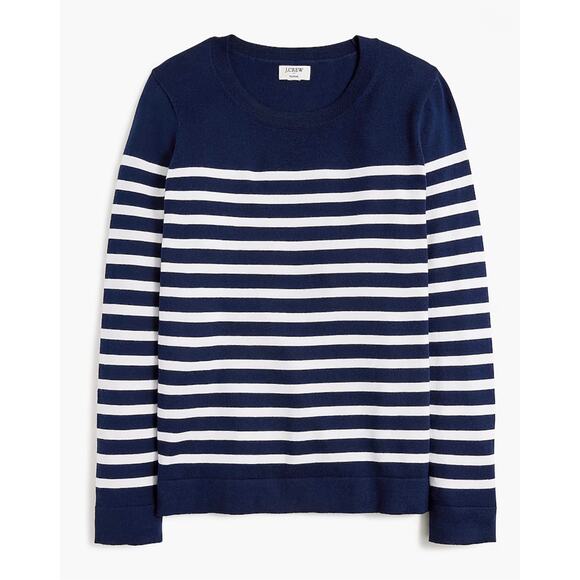 J. Crew Factory Striped Teddie Sweater BY493 Antique Navy Vintage Ke Size XS NWT - Picture 2 of 3